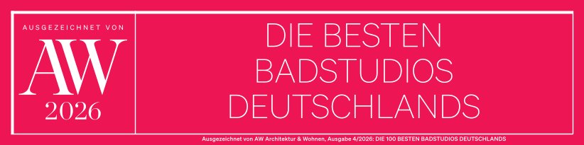 Banner DIE BESTEN BADSTUDIOS DEUTSCHLANDS von Architektur und Wohnen.