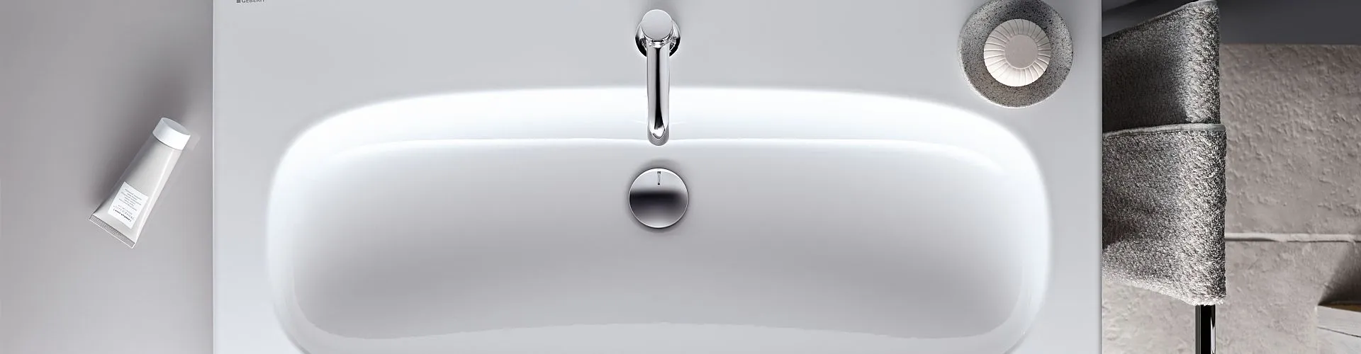 Großer Waschtisch Geberit Acanto aus der Draufsicht.