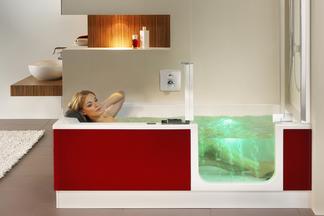 Barrierearme Duschbadewanne mit Whirlpool von Artweger