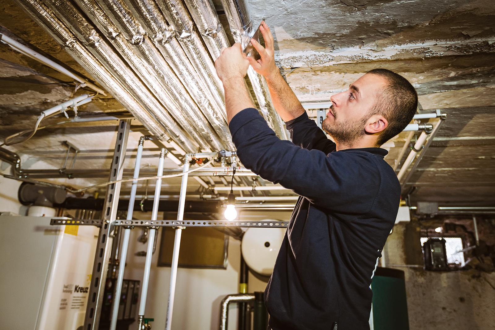 Handwerker bei der Arbeit